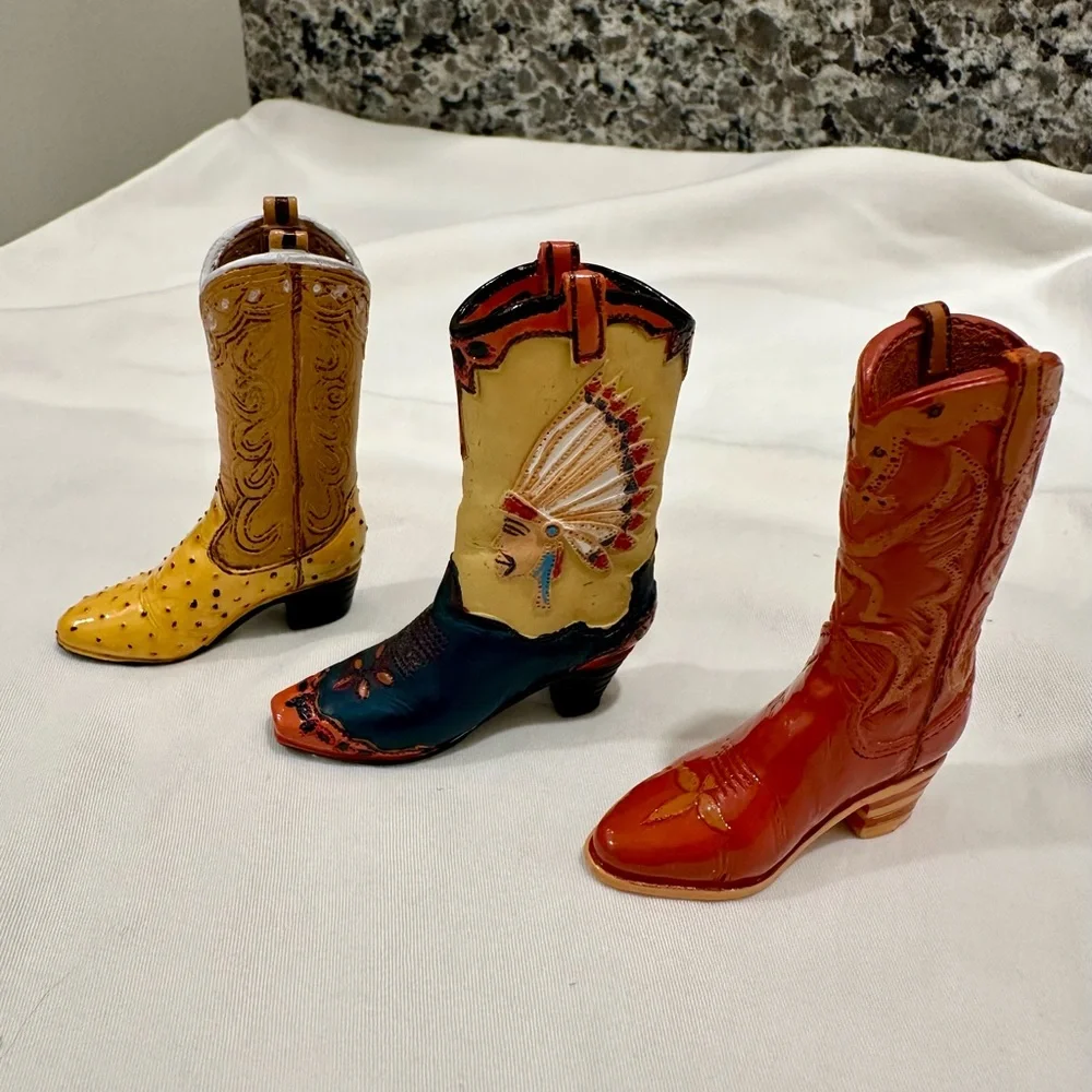 Vintage Cowboy Boot miniature Figurines